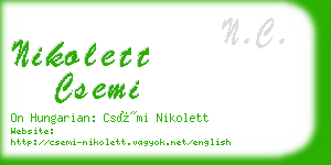 nikolett csemi business card